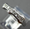 .35CT DIAMOND 14K WIHITE GOLD SEMI BEZEL 7 STONE ROUND WEDDDING ANNIVERSARY RING