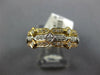 ESTATE .30CT DIAMOND 18KT TRI COLOR GOLD 3D FILIGREE MILGRAIN STACKABLE FUN RING