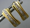ESTATE .30CT DIAMOND 14KT YELLOW GOLD CLASSIC PRINCESS UMBRELLA HANGING EARRINGS
