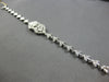 LARGE & LONG 1.5CT DIAMOND 14KT WHITE GOLD 3D DOUBLE HEART FLORAL BRACELET 28191