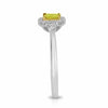 .61CT WHITE & FANCY YELLOW DIAMOND 18KT 2 TONE GOLD PRINCESS SQUARE 3 STONE RING