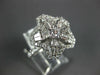 ESTATE LARGE 1.45CT DIAMOND 18KT WHITE GOLD 3D ROUND & BAGUETTE LUCKY STAR RING