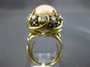 LARGE 1.50CT DIAMOND AAA SAPPHIRE & CORAL 18KT YELLOW GOLD OVAL FLOWER FUN RING