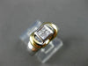 ESTATE .36CT PRINCESS CUT DIAMOND 14KT WHITE & YELLOW GOLD INVISIBLE RING #16941