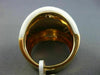ESTATE LARGE .55CT DIAMOND & WHITE ENAMEL 14KT YELLOW GOLD MULTI FLOWER FUN RING