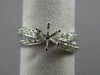 ESTATE .50CT DIAMOND 14K GOLD 3D INFINITY CRISS CROSS SEMI MOUNT ENGAGEMENT RING