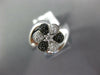 ESTATE .25CT WHITE & BLACK DIAMOND 14KT WHITE GOLD FLOWER CRISS CROSS FUN RING