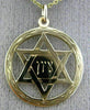ESTATE 14K YELLOW GOLD 3D HANDCRAFTED STAR OF DAVID ZION FILIGREE PENDANT #26157