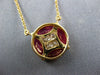 3.8CT DIAMOND & AAA RUBY 14KT YELLOW GOLD PRINCESS MARQUISE BY THE YARD NECKLACE