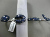 ESTATE LARGE 8.57CT DIAMOND BLUE SAPPHIRE 18K WHITE GOLD MULTI FINGER SNAKE RING