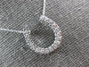 ESTATE LARGE .36CT DIAMOND 14KT WHITE GOLD HORSE SHOE LUCKY FUN PENDANT #26968