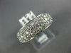 ESTATE WIDE 3.50CT DIAMOND 14KT WHITE GOLD PAVE ETERNITY ANNIVERSARY RING #1351