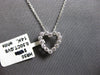 .50CT DIAMOND 14KT WHITE GOLD 3D CLASSIC ROUND OPEN HEART LOVE FLOATING PENDANT