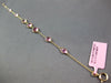 ESTATE 5.24CT AAA LIGHT PINK RUBY 14KT YELLOW GOLD OVAL BY THE YARD FUN BRACELET