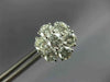 ESTATE EXTRA LARGE 3.89CT DIAMOND 14KT WHITE GOLD FLOWER CLUSTER EARRINGS #2861