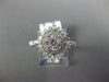 ESTATE .66CT DIAMOND 14KT WHITE GOLD ROUND & MARQUISE FLOWER SNOWFLAKE FUN RING