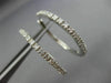0.85CT ROUND DIAMOND 14KT WHITE GOLD 3D CLASSIC 2mm HOOP HANGING EARRINGS #25885