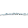 EXTRA LARGE 64.11CT DIAMOND & AAA AQUAMARINE 18K WHITE GOLD MULTI SHAPE BRACELET