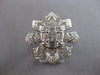 EXTRA LARGE 3.17CT DIAMOND 18KT WHITE GOLD ROUND & BAGUETTE STAR COCKTAIL RING