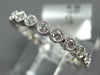 ESTATE .47CT DIAMOND 18KT WHITE GOLD 3D ROUND FILIGREE ETERNITY ANNIVERSARY RING