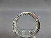 ESTATE .49CT DIAMOND 14K WHITE GOLD 3D 3 ROW CRISS CROSS INFINITY LOVE RING