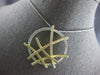 EXTRA LARGE 1.28CT DIAMOND 14K 2 TONE GOLD CIRCULAR CRISS CROSS FLOATING PENDANT