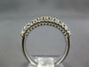 ESTATE .88CT DIAMOND 14KT WHITE GOLD ROUND 3 ROW SEMI ETERNITY ANNIVERSARY RING