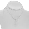ESTATE LARGE 2.86CT DIAMOND 18KT WHITE GOLD CLUSTER MULTI FLOWER X LOVE NECKLACE