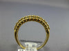 ESTATE .52CT DIAMOND 18KT YELLOW GOLD 3D ROUND 3 ROW WEDDING ANNIVERSARY RING
