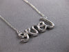 ESTATE .30CT DIAMOND 14KT WHITE GOLD 3D CLASSIC SCRIPT LOVE FUN NECKLACE