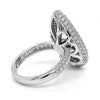 LARGE 7.63CT DIAMOND & AAA PARAIBA TOURMALINE 18KT WHITE GOLD 3D ENGAGEMENT RING