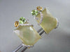 ANTIQUE 14KT WHITE 16.25CTW YELLOW QUARZ & DIAMONDS WITH MULTI GEM EARRINGS!!!!!