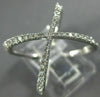 ESTATE LARGE .61CT DIAMOND 18KT WHITE GOLD 3D CLASSIC X LOVE FUN RING
