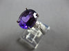 LARGE 4.04CT DIAMOND & AAA AMETHYST 14KT WHITE GOLD OVAL & ROUND ENGAGEMENT RING