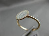 ESTATE .23CT ROUND DIAMOND 14KT ROSE GOLD 3D BEAD CIRCLE MILGRAIN PAVE ROPE RING