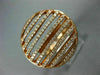 ESTATE LARGE .86CT DIAMOND 14KT ROSE GOLD 3D MULTI ROW OPEN FILIGREE FUN RING