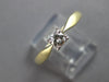 ESTATE .15CT DIAMOND 14K 2 TONE GOLD 3D CLASSIC SOLITAIRE ENGAGEMENT RING #28007