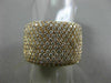 ESTATE LARGE 1.95CT DIAMOND 18KT ROSE GOLD MULTI ROW SEMI ETERNITY WEDDING RING