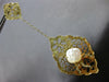 EXTRA LARGE 20.76CT DIAMOND & MOONSTONE 14KT YELLOW GOLD FLOWER HANGING EARRINGS