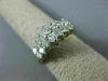 ESTATE WIDE .80CT DIAMOND 14KT 2 TONE GOLD 2 ROW PYRAMID ANNIVERSARY RING #18542