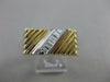 ANTIQUE .35CT BAGUETTE DIAMOND 14K 2 TONE GOLD FILIGREE MENS RING 8.5MM #11634