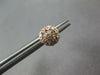 ESTATE .83CT DIAMOND 18K ROSE GOLD 3D CLASSIC CIRCULAR DOME SHAPE STUD EARRINGS