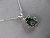 .80CT DIAMOND & AAA EMERALD 14KT WHITE GOLD 3D PEAR SHAPE & ROUND PENDANT #27923