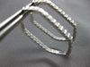 ESTATE LARGE 1.95CT DIAMOND 14KT WHITE GOLD 3D INSIDE OUT HEXAGON HOOP HANGING EARRINGS
