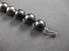 LARGE & LONG .10CT DIAMOND & AAA TAHITIAN PEARL 14K WHITE GOLD 3D NECKLACE 27851