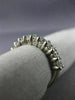 ESTATE .74CT DIAMOND 14KT WHITE GOLD SEMI ETERNITY WEDDING ANNIVERSARY RING 1211