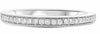 .17CT DIAMOND 14KT WHITE GOLD 3D ROUND CHANNEL & PRONG FILIGREE ANNIVERSARY RING