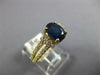 WIDE 2.05CT DIAMOND & AAA SAPPHIRE 14KT YELLOW GOLD OVAL & ROUND ENGAGEMENT RING