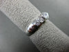 ESTATE .65CT DIAMOND 14KT WHITE GOLD GRADUATING BEZEL ENGAGEMENT RING 5mm #3757