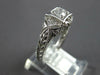 ESTATE .40CT DIAMOND PLATINUM 3D CLASSIC FILIGREE SQUARE ENGAGEMENT RING